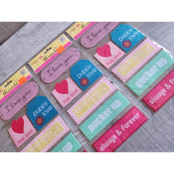 Soft Spoken CHESTER LOVE Valentine  Scrapbook Dimensional Sticker MAMBI LOT #40 - Picture 5 of 6